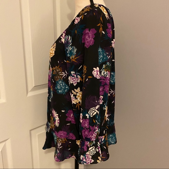 INC INTERNATIONAL CONCEPTS Ruffled Floral Blouse - Picture 5 of 7